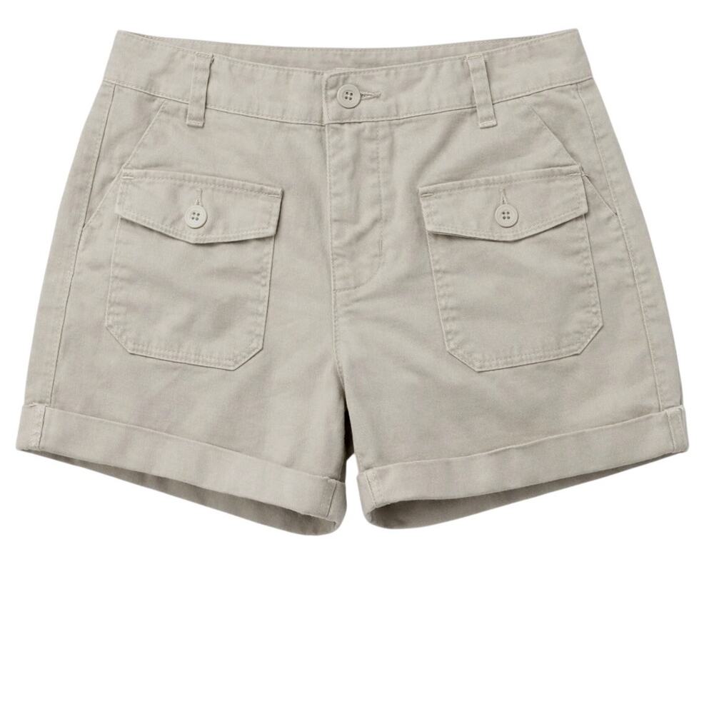 Sanctuary LA Standard Surplus Shorts Light Khaki Cotton Stretch Size 27 NWOT